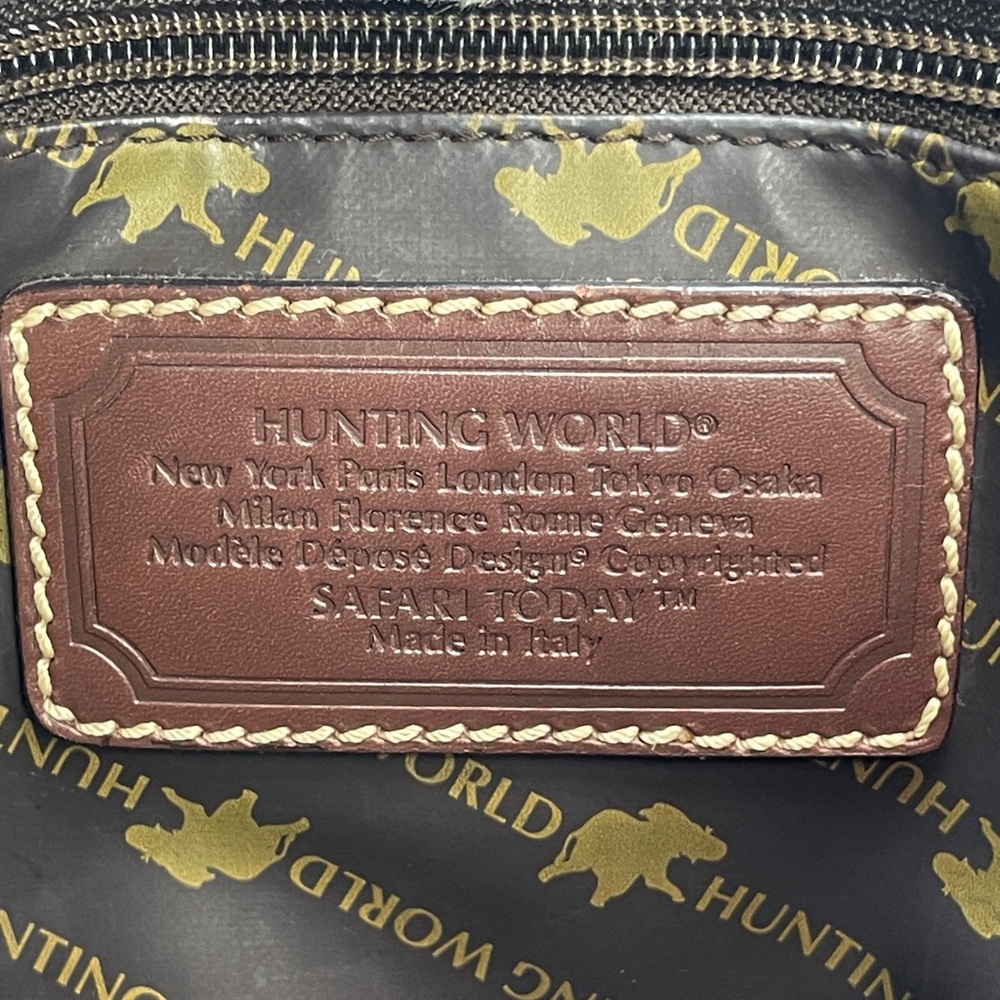 Hunting World Leather & Canvas Olive Tote - Picture 8 of 14